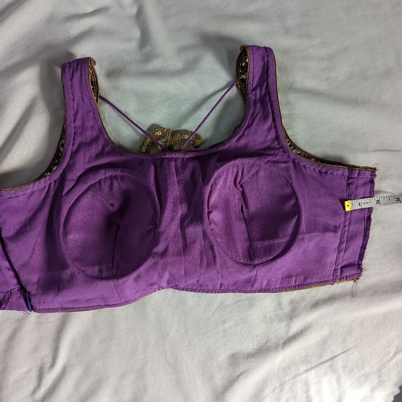 Beautiful pink and purple tie dye ready to wear Indian wedding Lehenga Choli - Picture 9 of 16